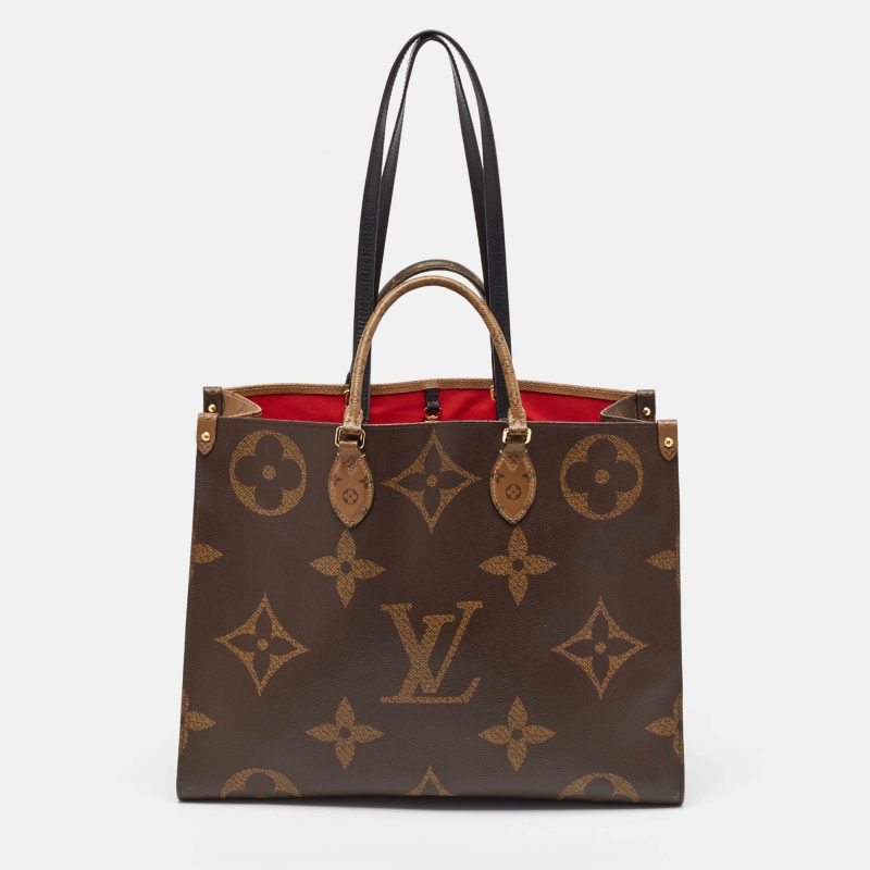 Louis Vuitton Monogram Reverse Giant Canvas Onthego Gm Bag - Barde