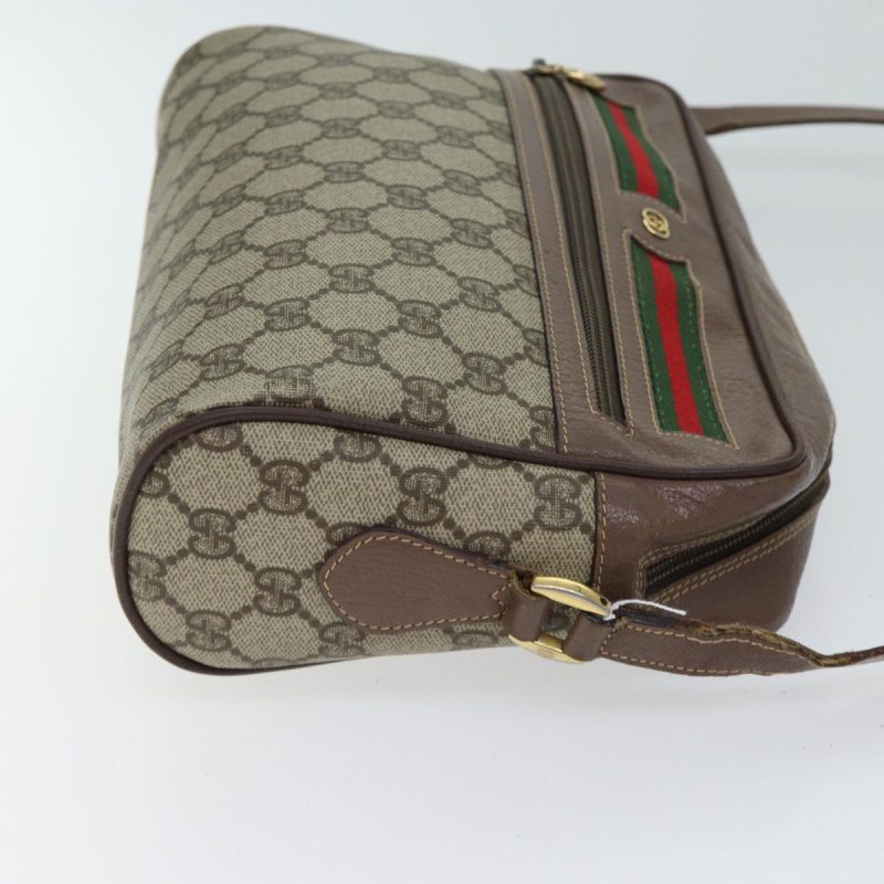 Gucci GG Canvas Web Sherry Line Shoulder Bag PVC Beige Green Red - Barde - Image 3
