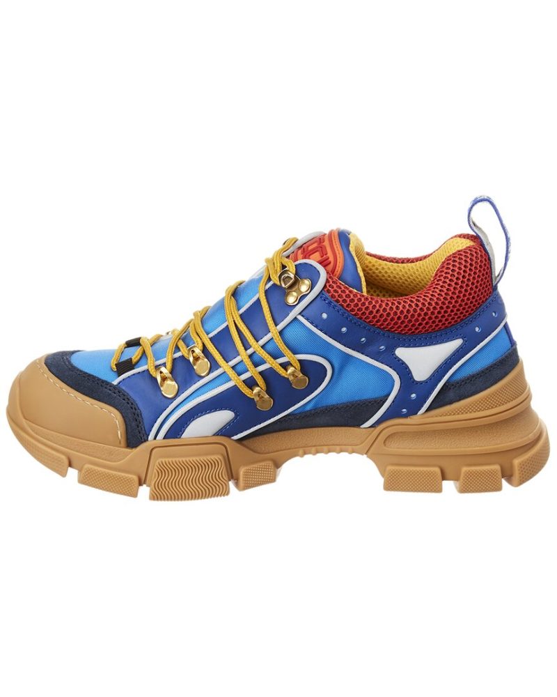 Gucci Flashtrek Leather & Mesh Sneaker - Barde - Image 2