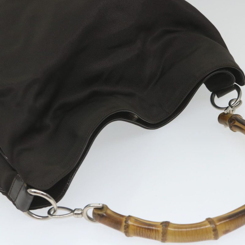 Gucci Bamboo  Canvas Shoulder Bag () - Barde - Image 4