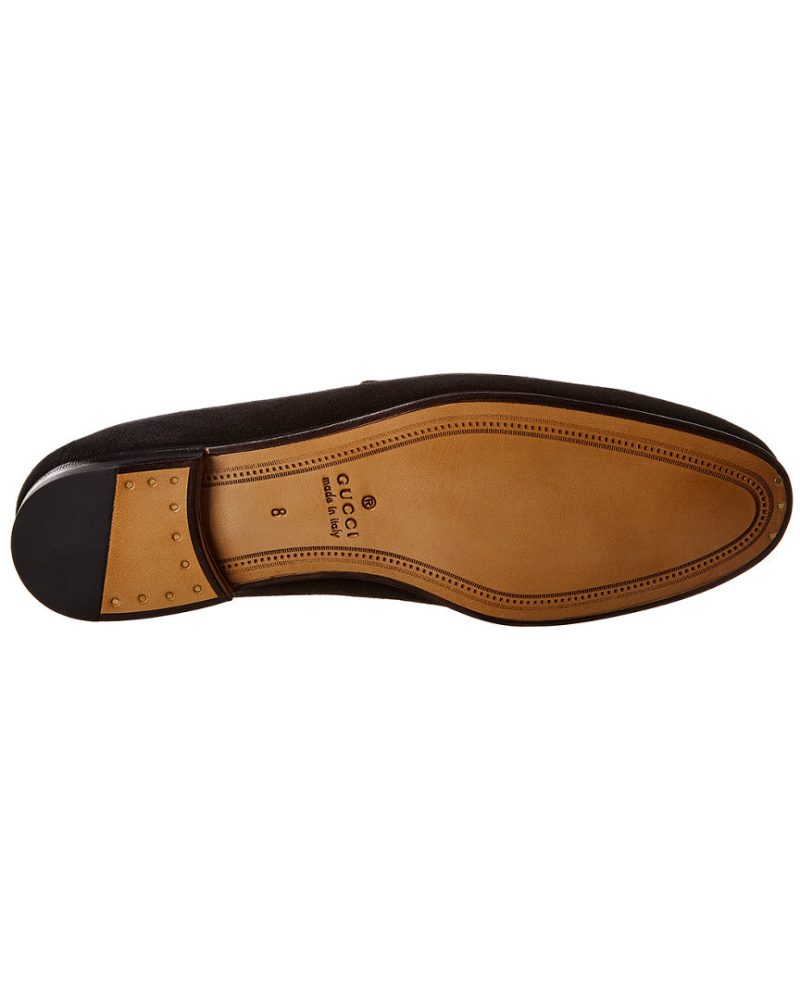 Gucci Brixton Horsebit Web Suede Loafer - Barde - Image 4