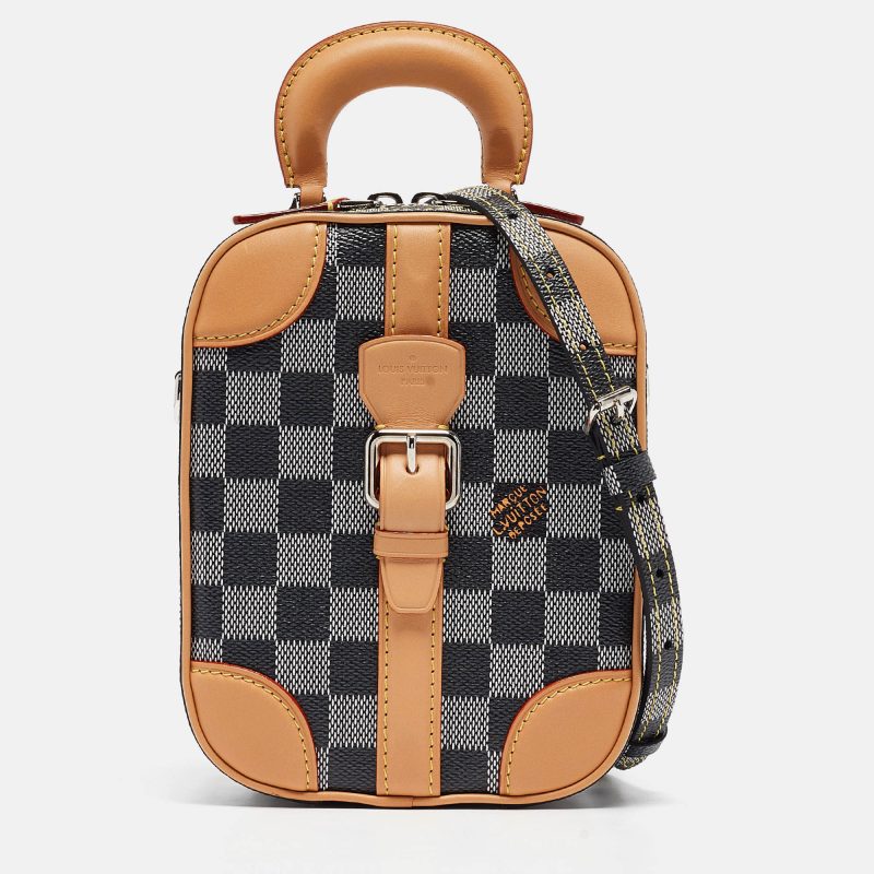 Louis Vuitton Noir Damier Colors Canvas Verticale Valisette Bag - Barde