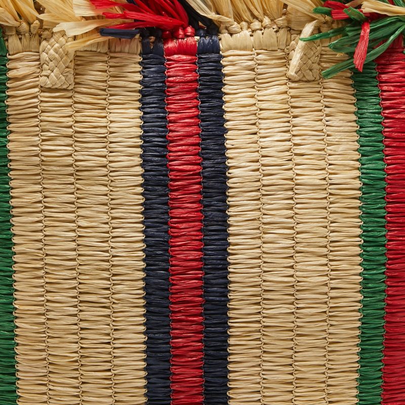 Gucci Natural/multicolor Woven Straw Cestino Tote - Barde - Image 3