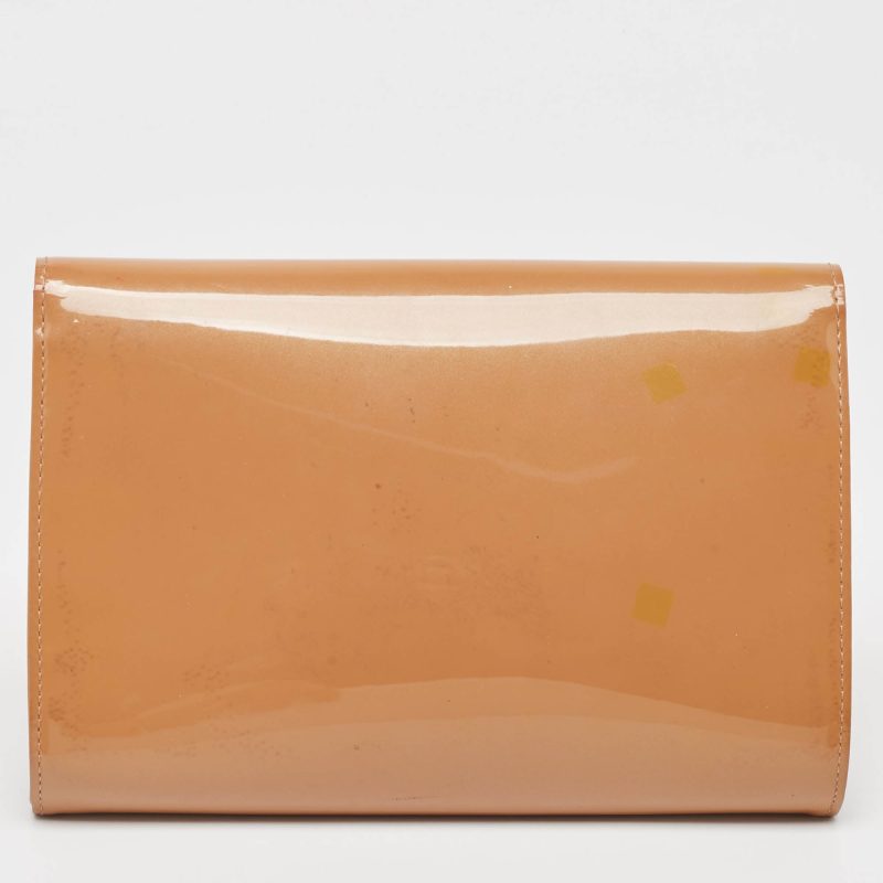 Louis Vuitton Rose Velours Patent Leather Louise Clutch - Barde - Image 3