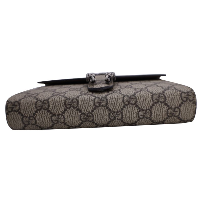 Gucci Dionysus GG Supreme Chain Wallet in Beige Canvas - Barde - Image 4