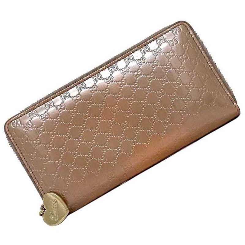 Gucci Microguccissima  pink Patent Leather Long Wallet (Bi-Fold) (Pre-Owned) - Barde