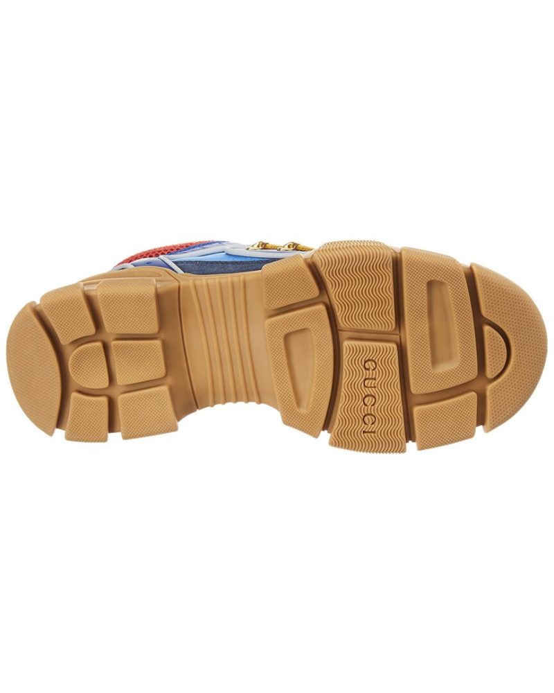 Gucci Flashtrek Leather & Mesh Sneaker - Barde - Image 4