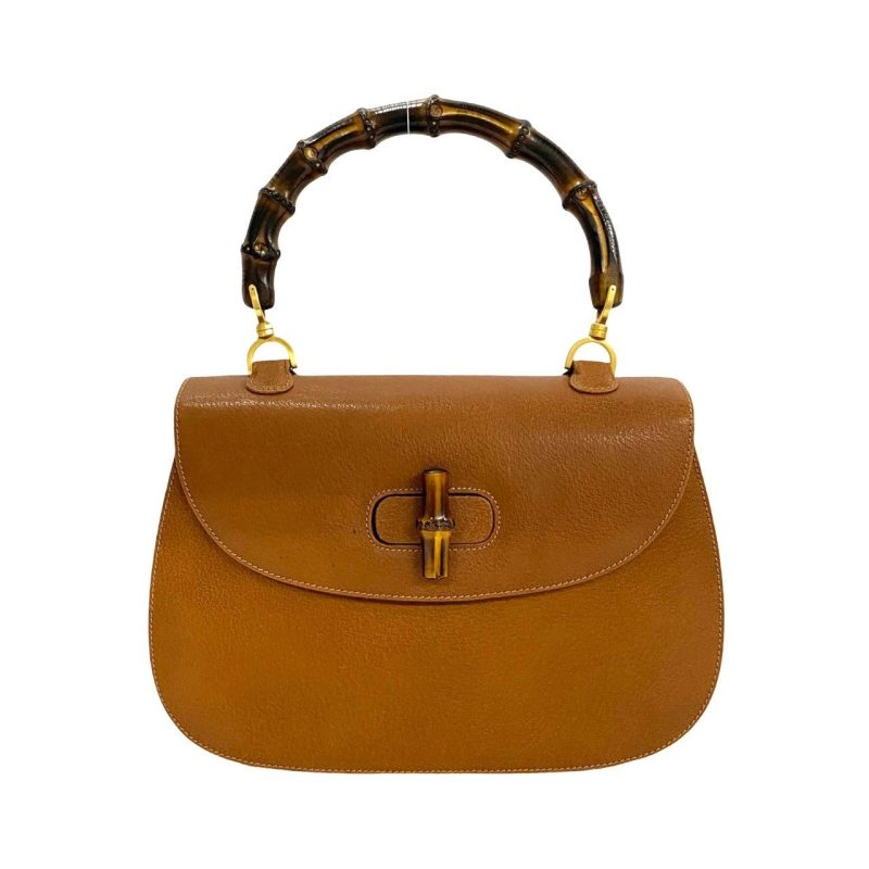 Gucci Leather Bamboo Turnlock Handbag - Barde - Image 2