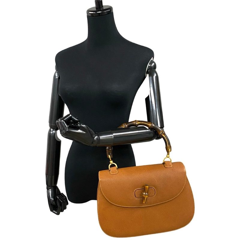 Gucci Leather Bamboo Turnlock Handbag - Barde - Image 3