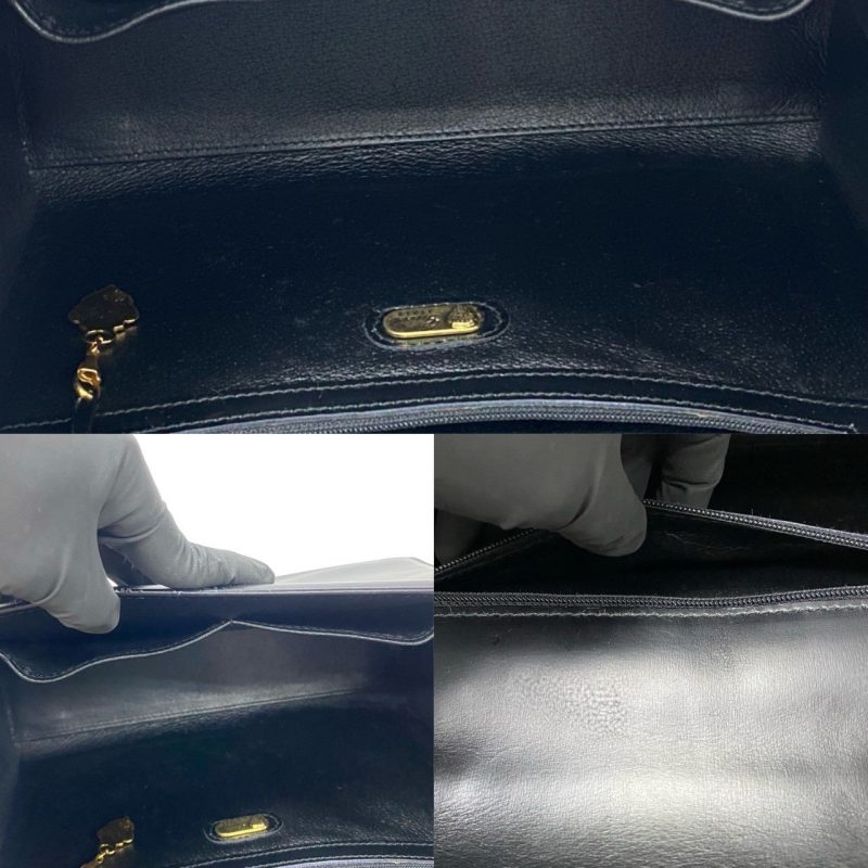 Gucci Leather Vintage Handbag Black - Barde - Image 10