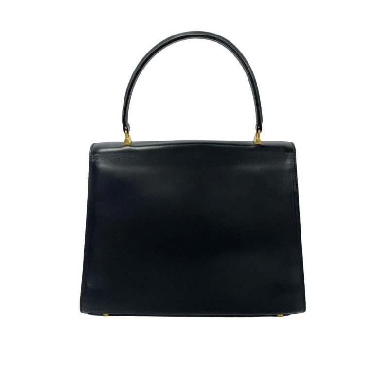 Gucci Leather Vintage Handbag Black - Barde - Image 5