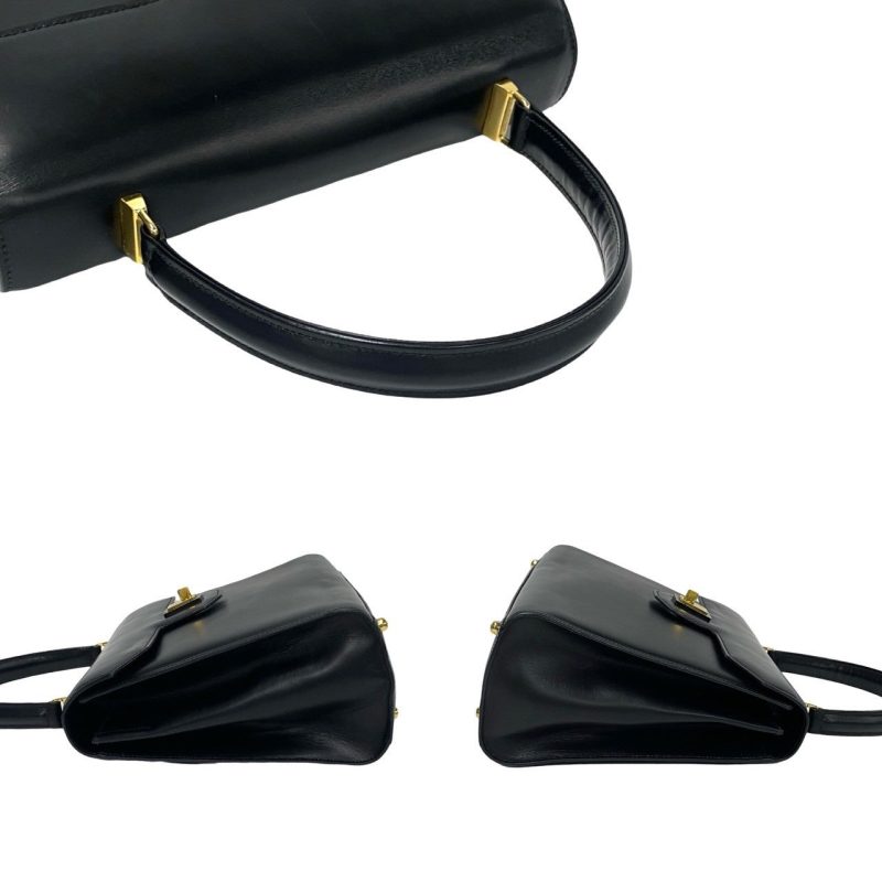 Gucci Leather Vintage Handbag Black - Barde - Image 6