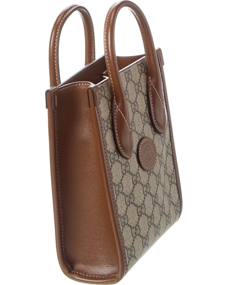 Gucci Mini GG Supreme Canvas & Leather Tote - Barde - Image 3