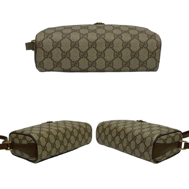 Gucci Vintage Leather Shoulder Bag Brown - Barde - Image 7