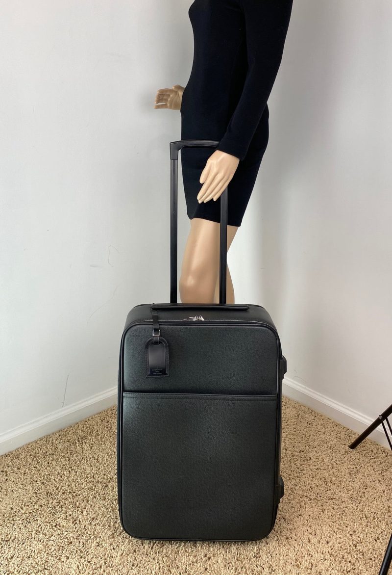 Louis Vuitton Pegase 60 Ardoise Taiga  Rolling suitcase carry on Luggage pre owned - Barde - Image 6