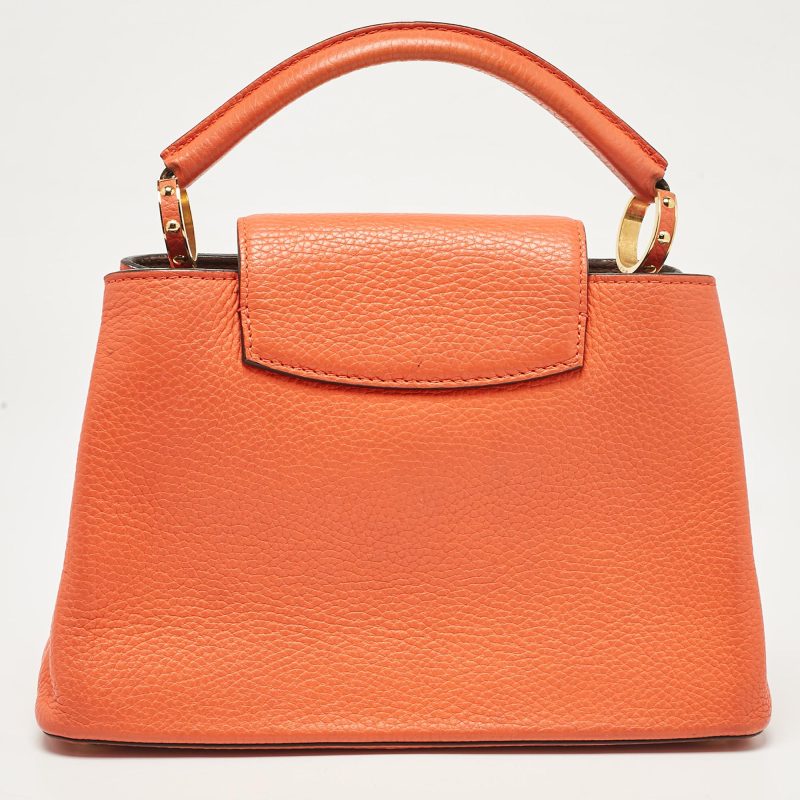 Louis Vuitton Orange Taurillon Leather Capucines Bb Bag - Barde - Image 3