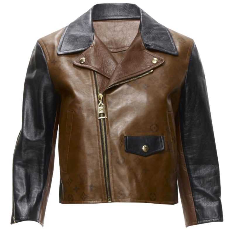 Louis Vuitton Tattoo Monogram cropped calfskin leather biker jacket - Barde - Image 3
