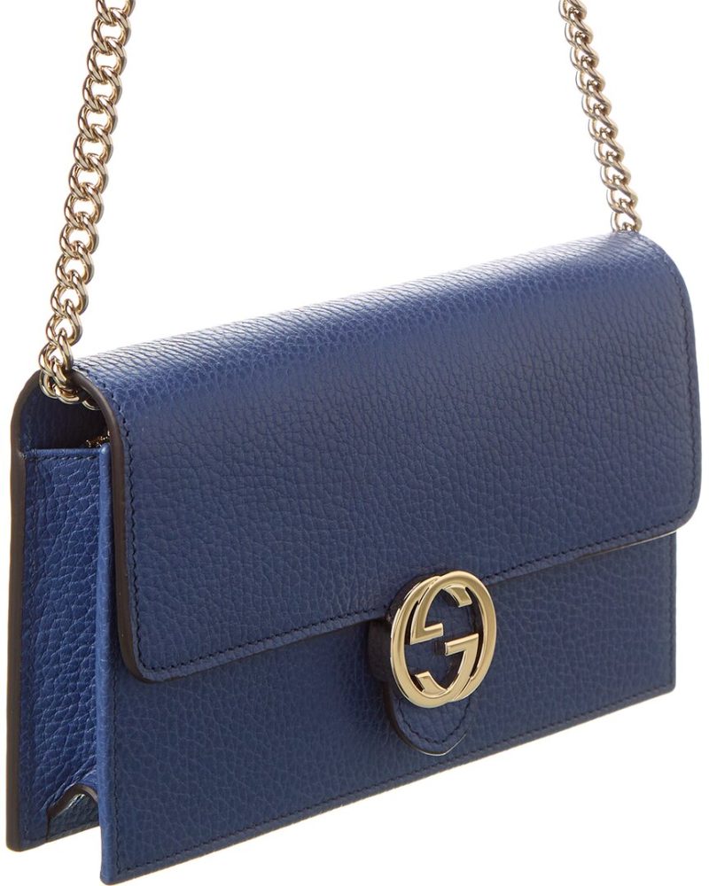 Gucci Interlocking G Leather Wallet On Chain - Barde - Image 3