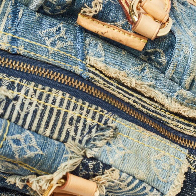 Louis Vuitton Monogram Patchwork Denim Bowly Bag - Barde - Image 4