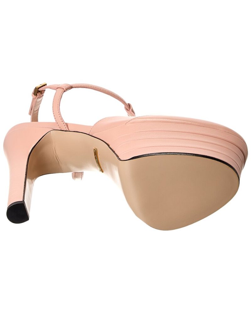 Gucci Leather Platform Pump - Barde - Image 4