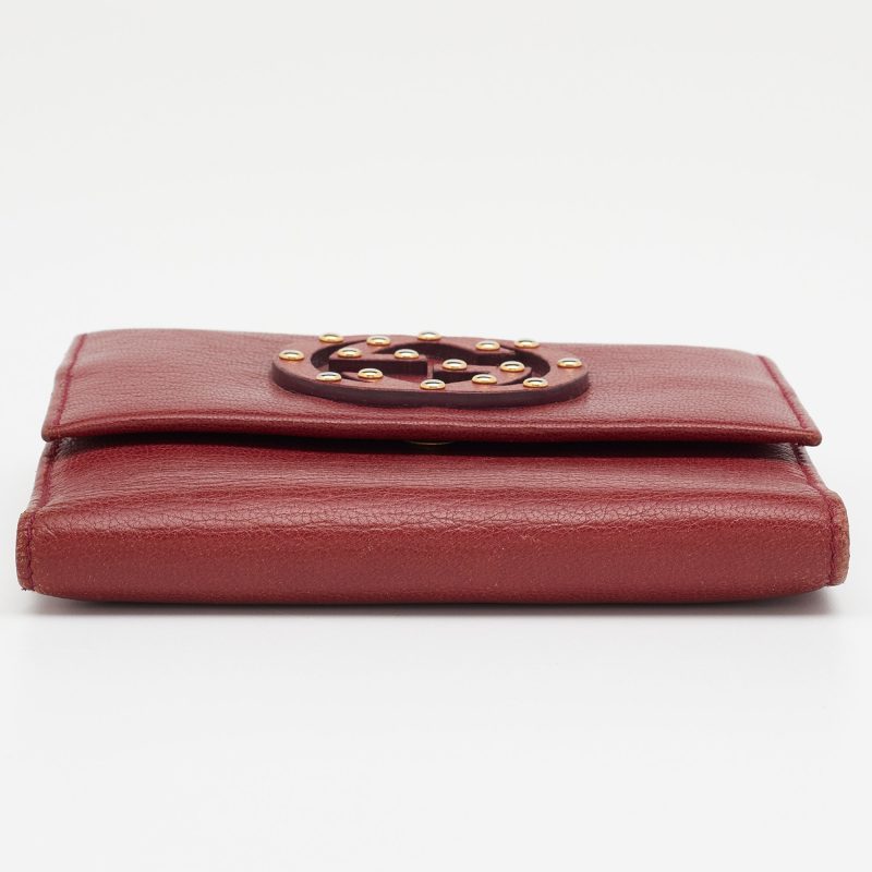 Gucci Burgundy Leather Gg Interlocking French Wallet - Barde - Image 5