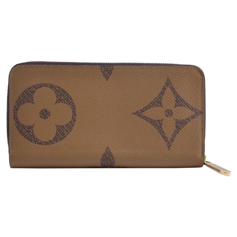 Louis Vuitton Reverse Monogram Giant Zippy Wallet in Brown Canvas - Barde