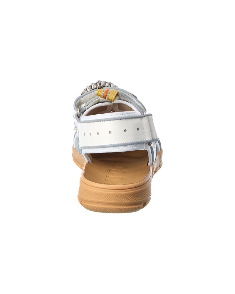 Gucci Leather & Mesh Sandal - Barde - Image 3