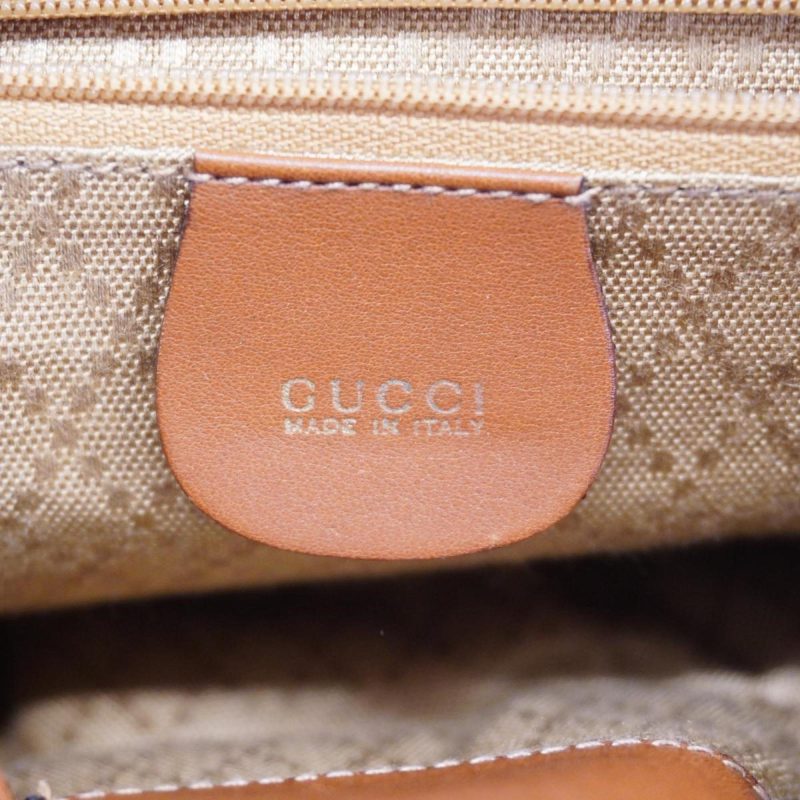 Gucci Bamboo  Leather Backpack Bag () - Barde - Image 6