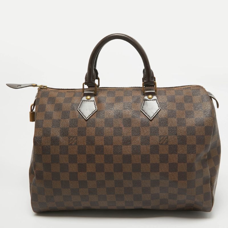 Louis Vuitton Damier Ebene Canvas Speedy 35 Bag - Barde - Image 3