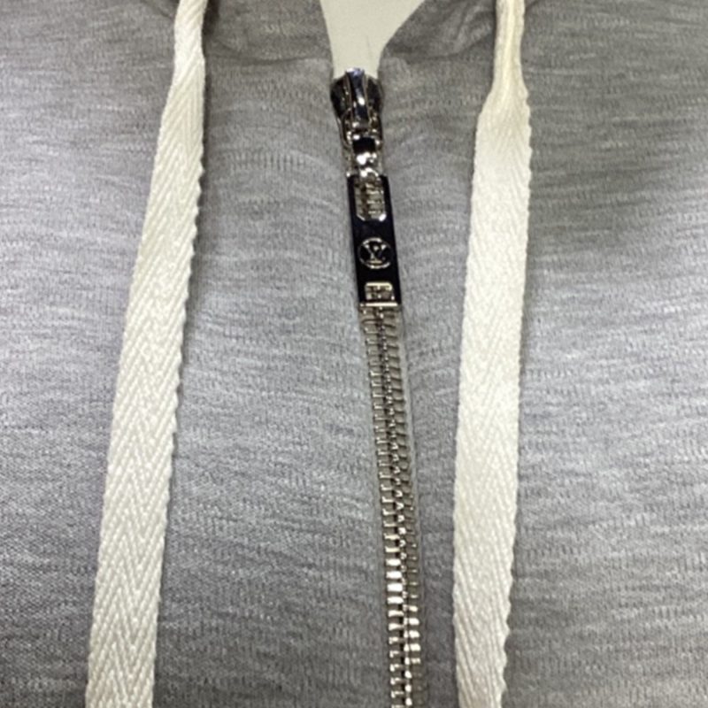 Louis Vuitton Stamp Zip-Up Hoodie in Grey Cotton - Barde - Image 4