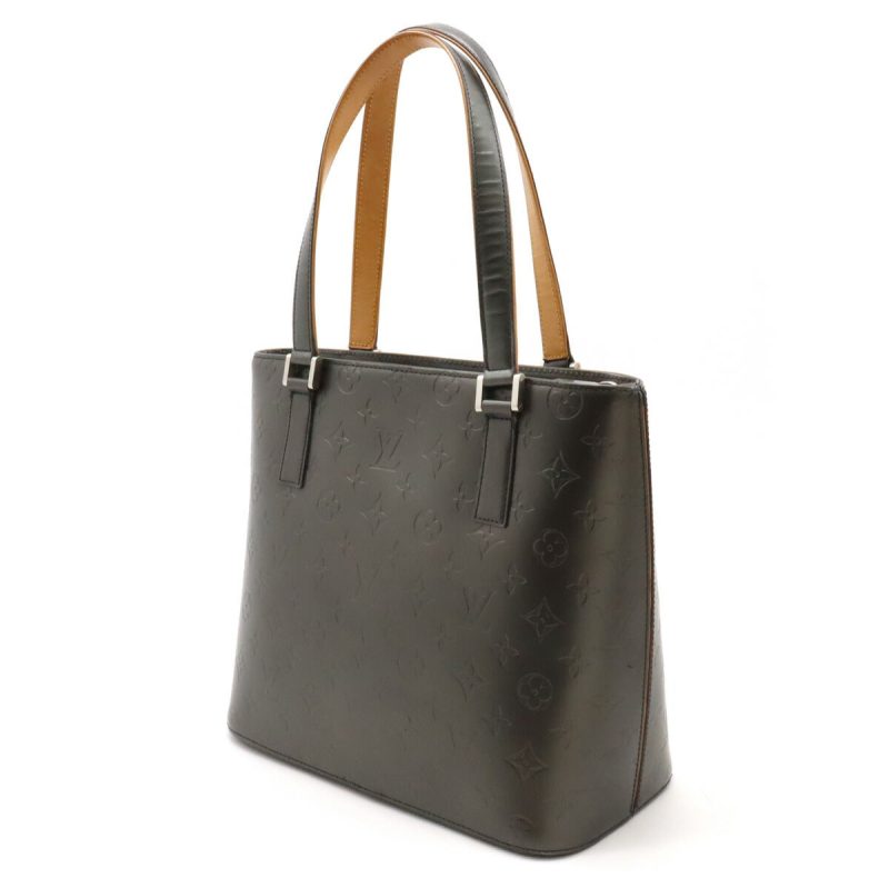 Louis Vuitton Monogram Mat Stockton Tote Bag Black - Barde - Image 2