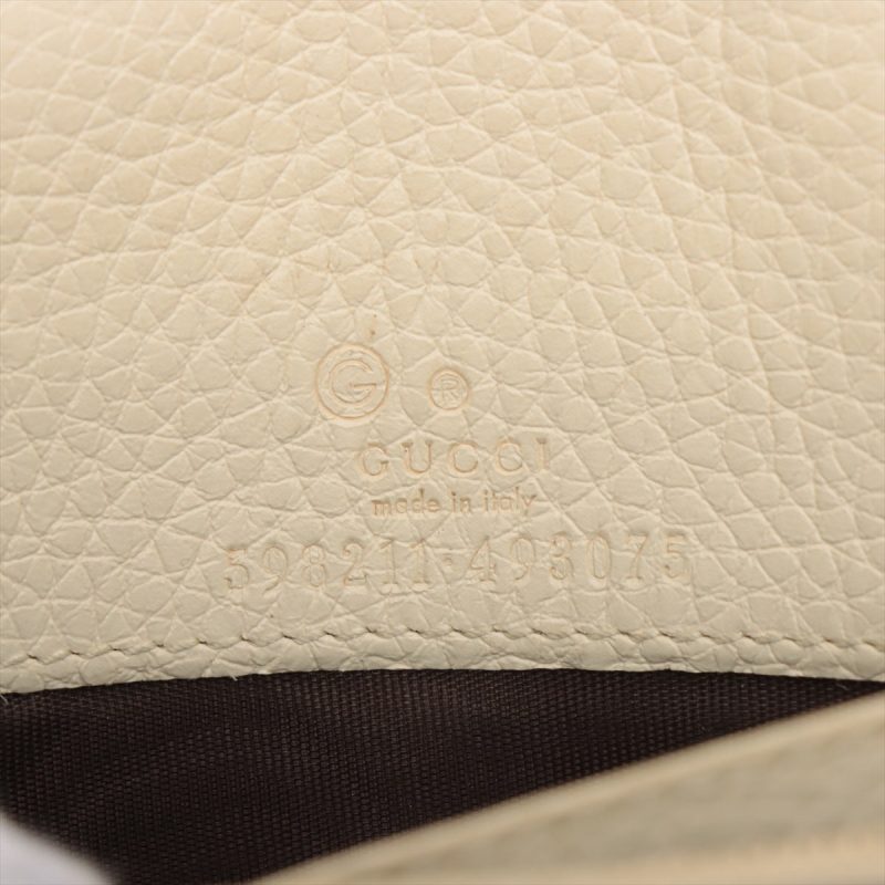 Gucci Soho Leather Chain Wallet White 598211 - Barde - Image 2