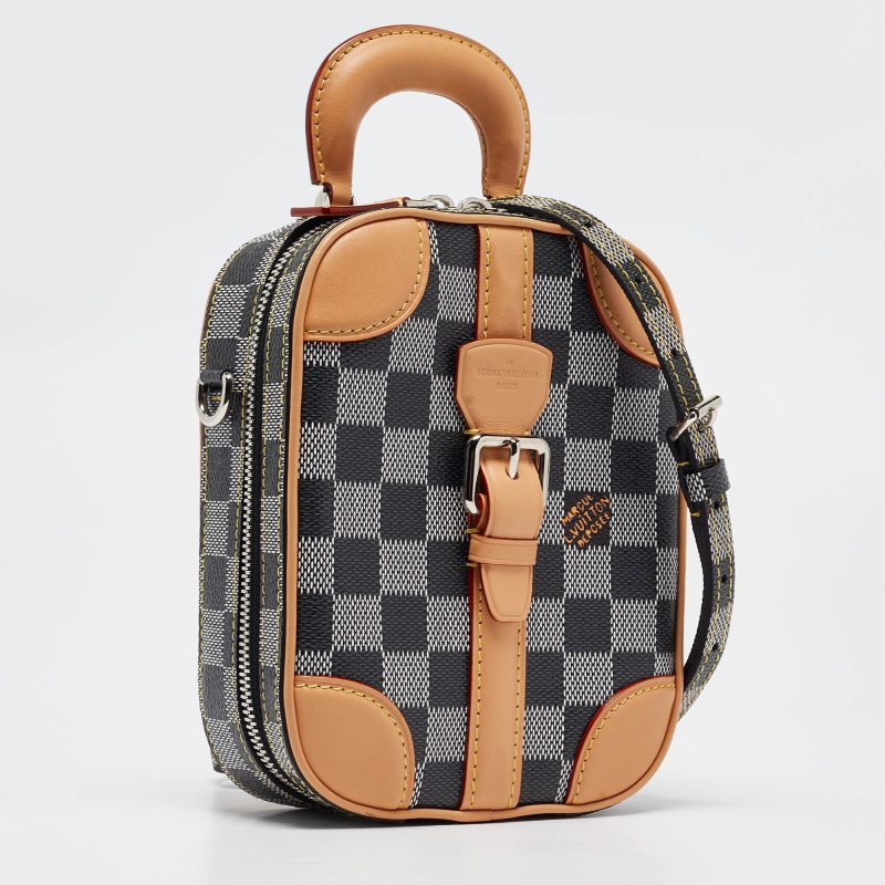 Louis Vuitton Noir Damier Colors Canvas Verticale Valisette Bag - Barde - Image 2