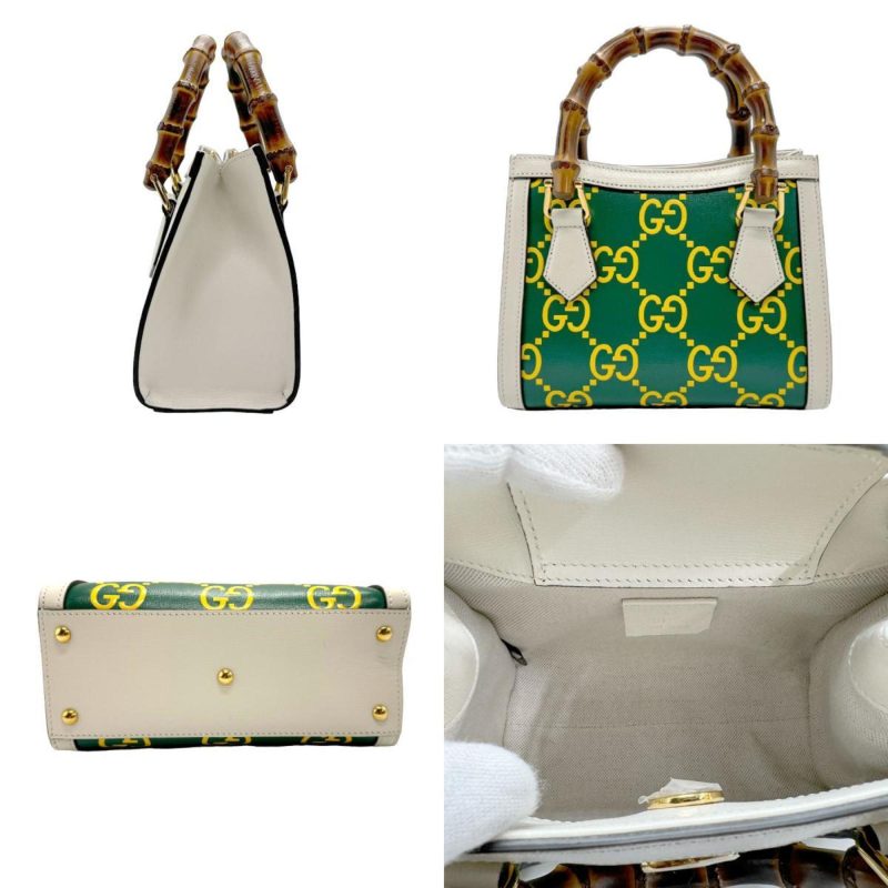 Gucci  ivory yellow Leather Handbag Shoulder Bag (Pre-Owned) - Barde - Image 2