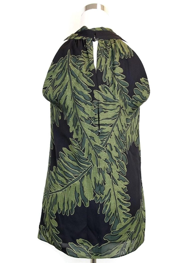 Gucci Women's  Silk Halter Leaf Printed Top - Barde - Image 4