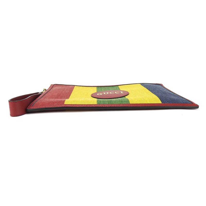GUCCI Clutch Bag Canvas Leather Baiadera - Barde - Image 4