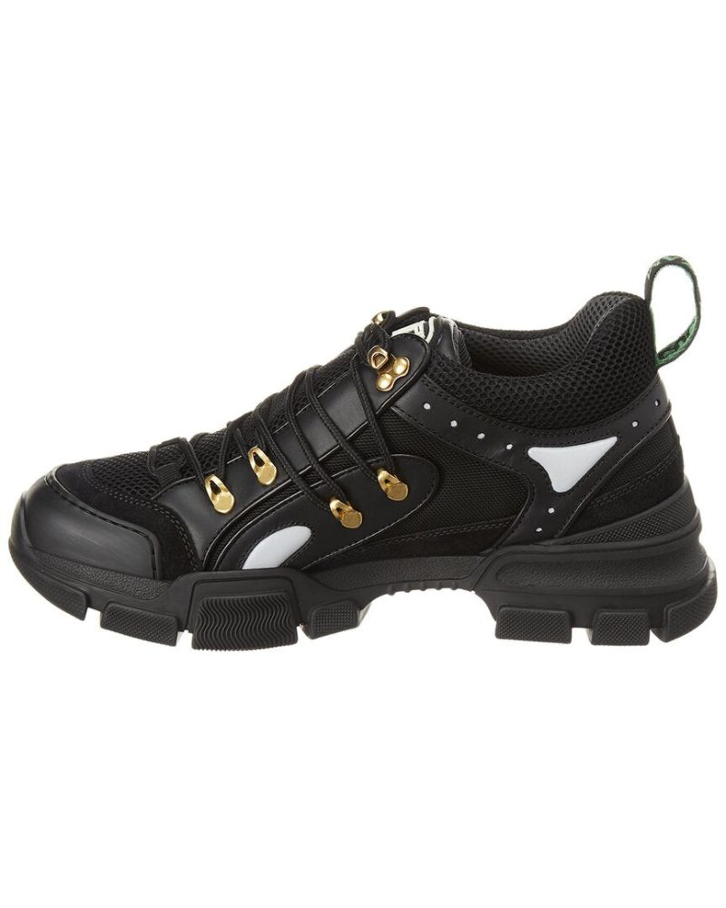 Gucci Flashtrek Leather & Mesh Sneaker - Barde - Image 2