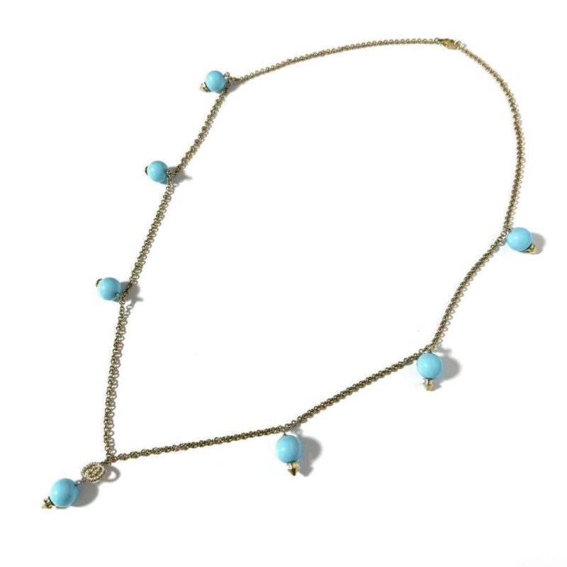 Gucci Metal Plastic Rhinestone Necklace (Pre-Owned) - Barde