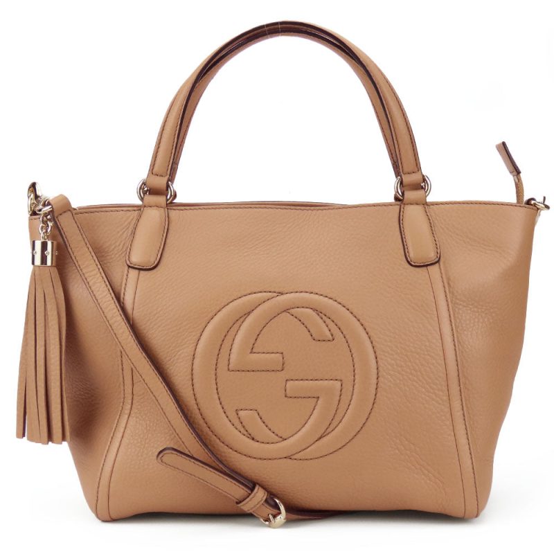GUCCI Soho Leather Handbag 2WAY Shoulder Bag - Barde