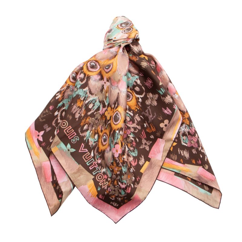 Louis Vuitton Monogram Watercolor Fleur 90cm Scarf - Barde - Image 2