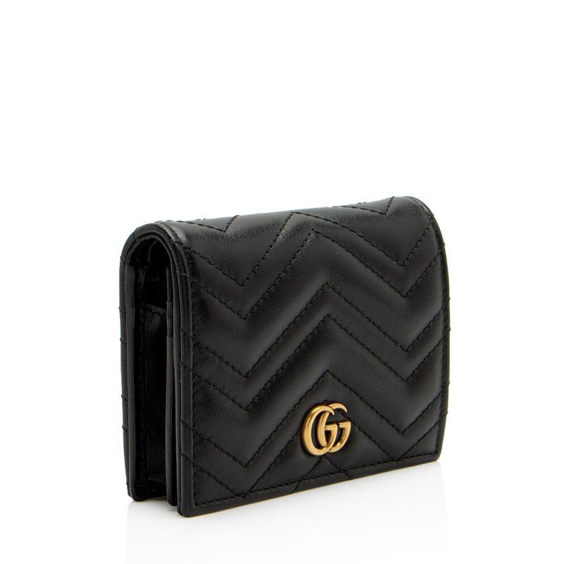 Gucci Matelasse Leather GG Marmont Card Wallet - Barde - Image 2