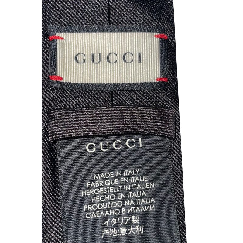 Gucci Kingsnake Necktie in Black Silk - Barde - Image 4