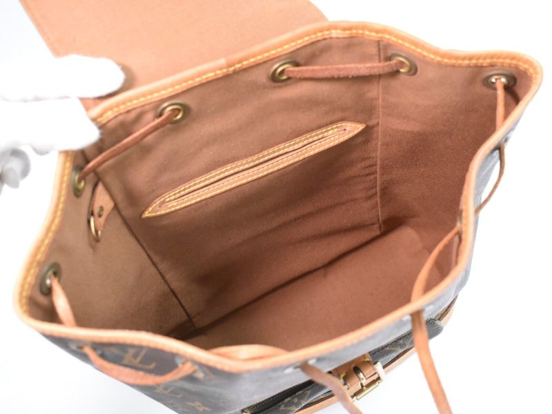 Louis Vuitton Montsouris Mm  Canvas Backpack Bag - Barde - Image 5