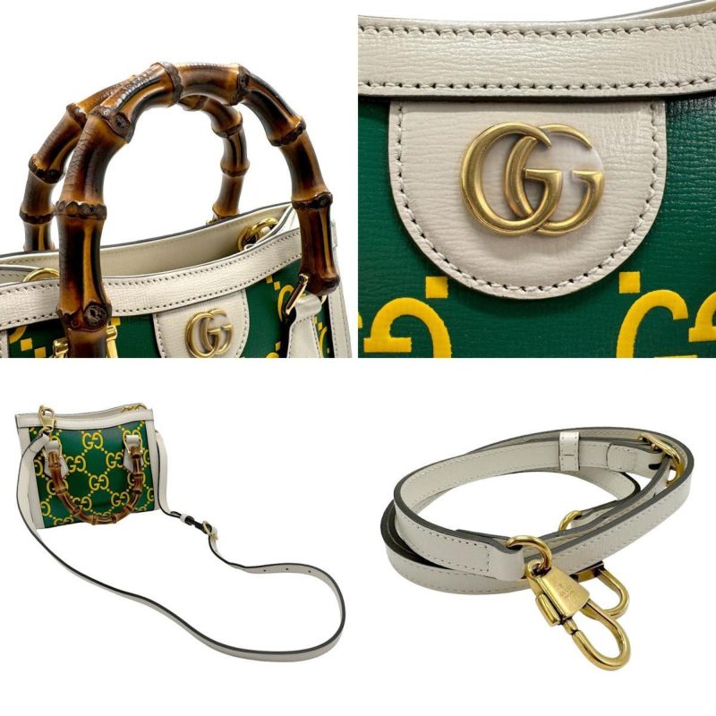 Gucci  ivory yellow Leather Handbag Shoulder Bag (Pre-Owned) - Barde - Image 4