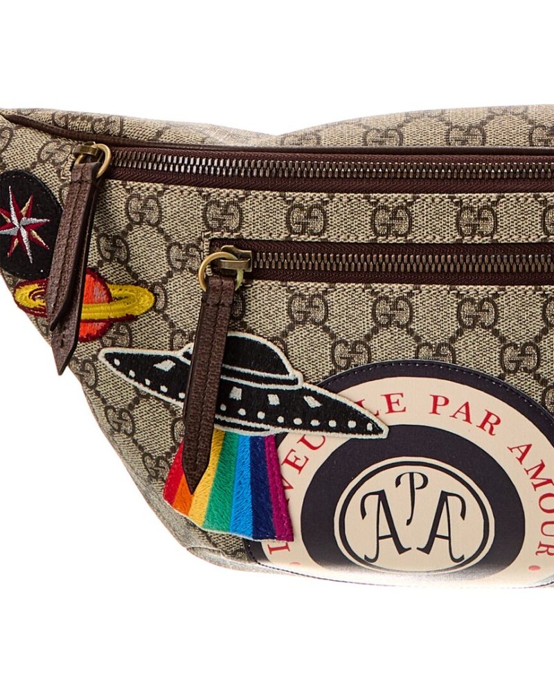 Gucci Courier GG Supreme Canvas & Leather Belt Bag - Barde - Image 3