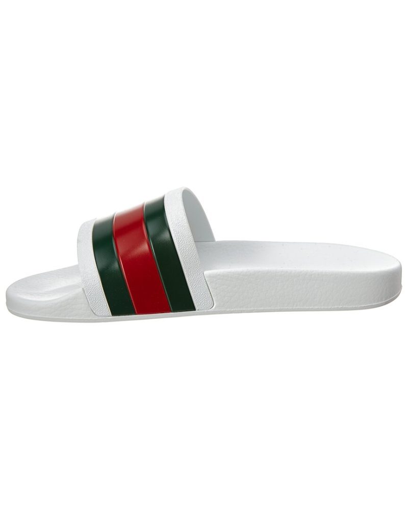 Gucci Web Rubber Slide Sandal - Barde - Image 2