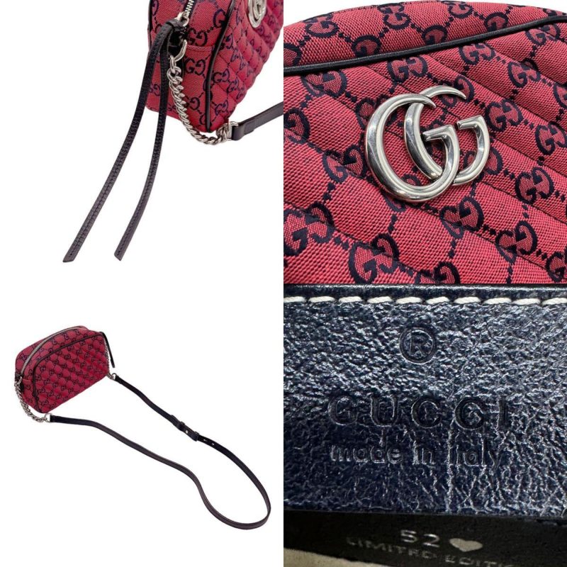 Gucci Marmont  Canvas Shoulder Bag () - Barde - Image 4