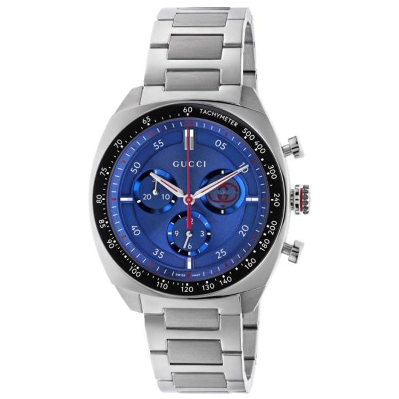 Gucci Men's Interlocking Blue Dial Watch - Barde