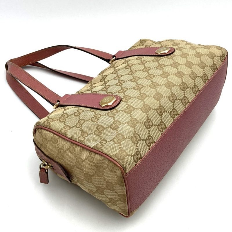 Gucci Gg Canvas  Gg Canvas Leather Boston Bag Handbag (Pre-Owned) - Barde - Image 4