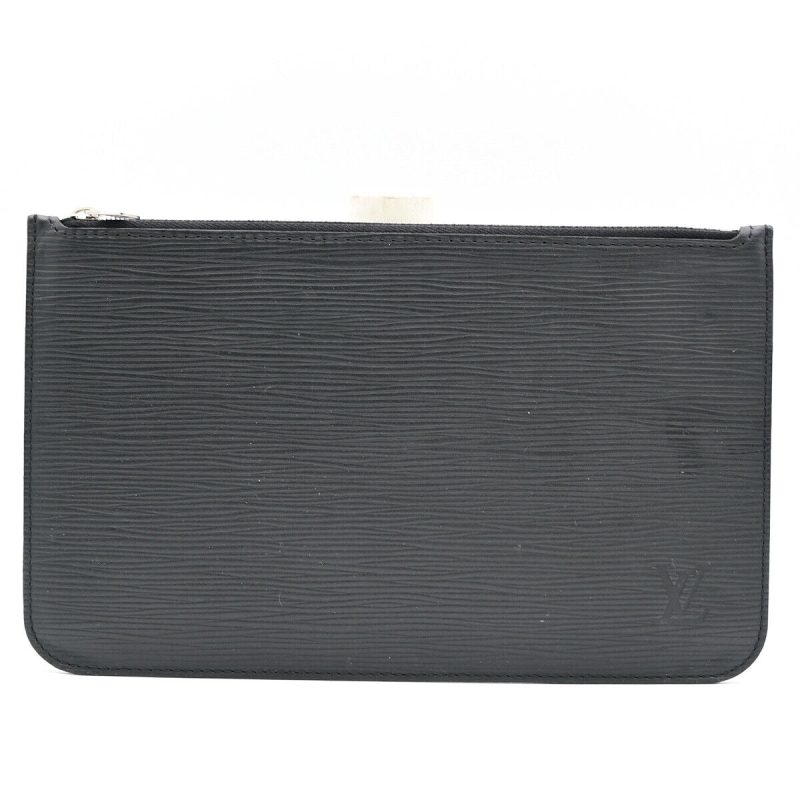 Louis Vuitton Neverfull Pouch  Leather Clutch Bag - Barde - Image 2